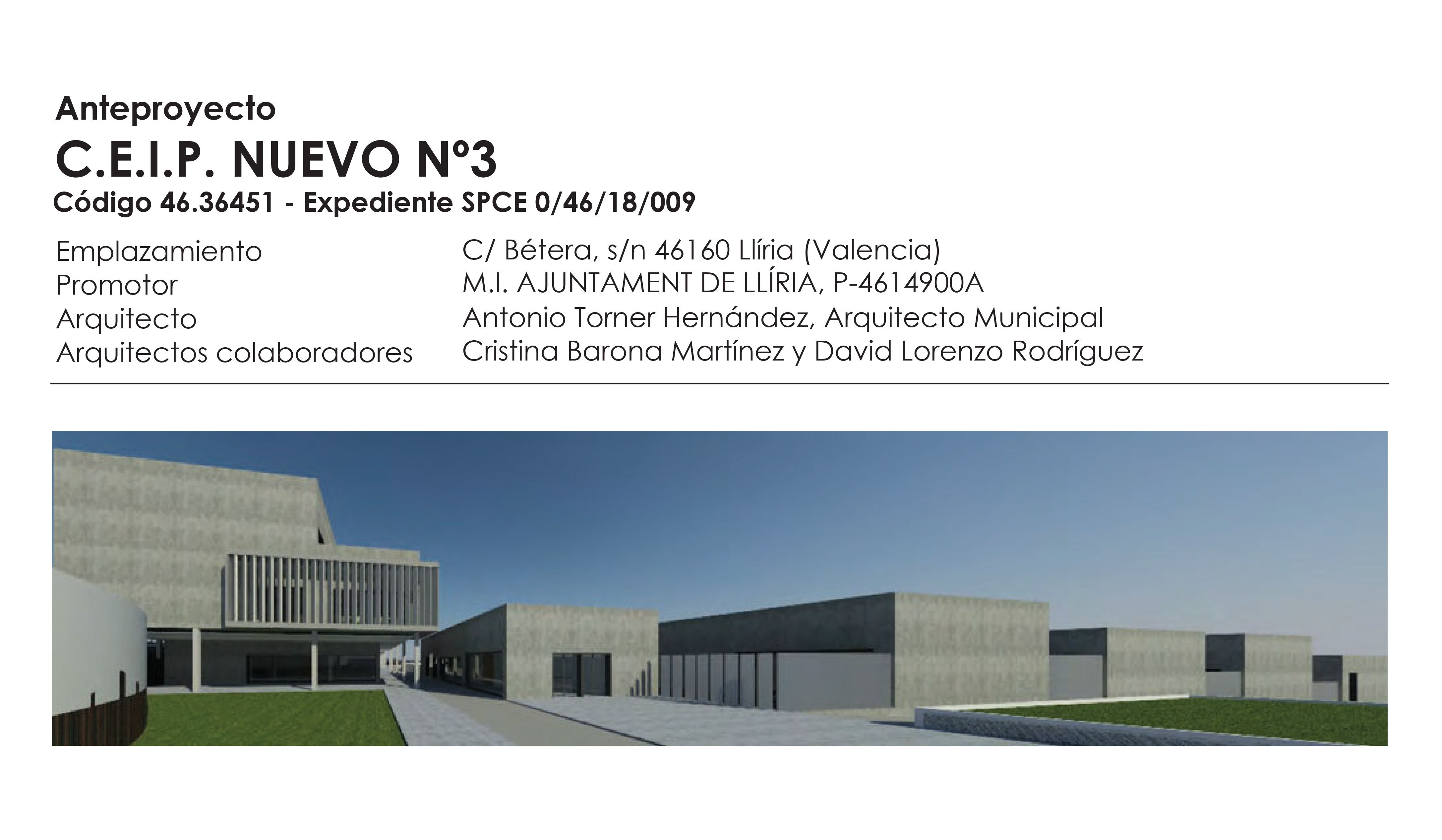 000055-BdA-AnteProyecto-Colegio-de-Educacion-CEIP-n-3-Lliria-Valencia